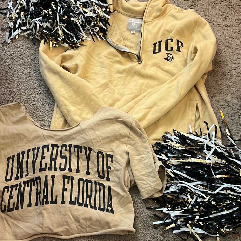 Bundle UCF Knights quarter zip with crop top